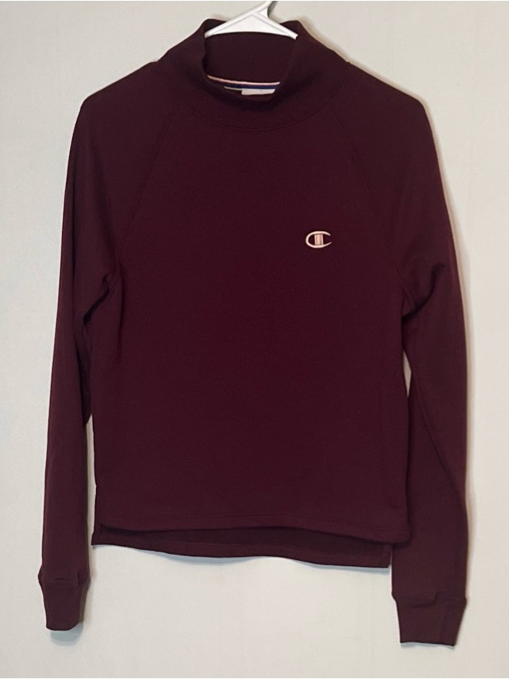 CHAMPION Womens Maroon Cowl Neck Pullover Sweatshirt Size XS.